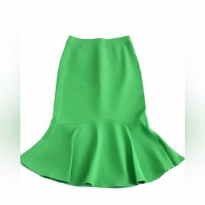 Kate Kasin Emerald Green Mermaid Midi Skirt NWT Flare Hem Small
